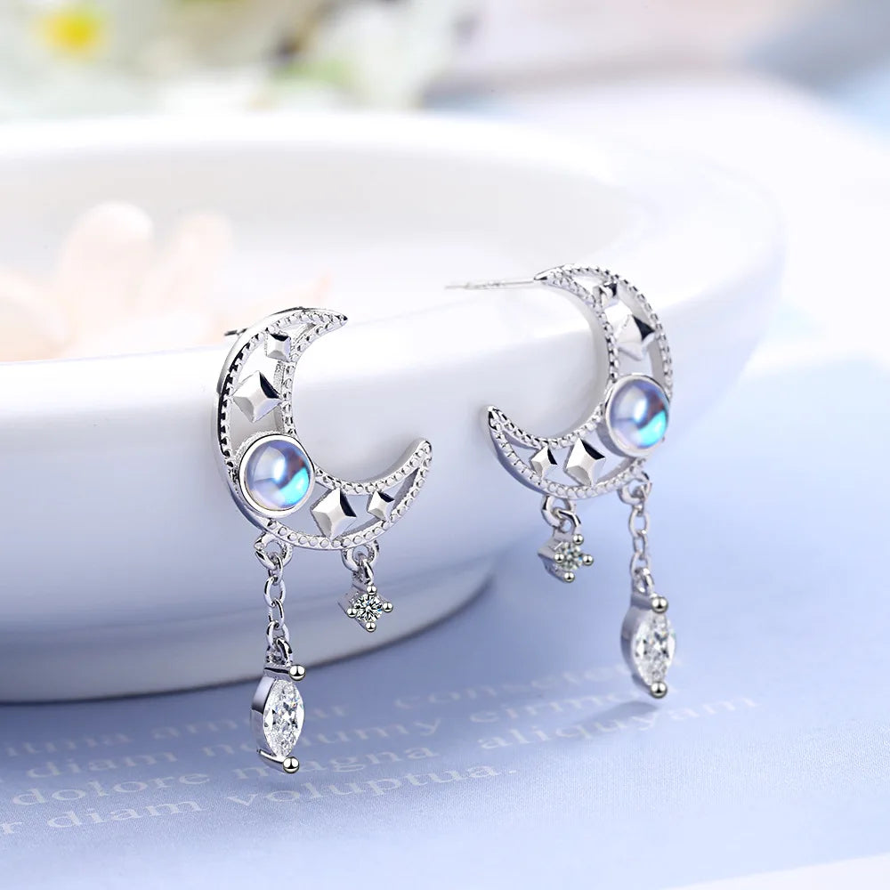 Luce di Luna 925 Silver Earrings & Necklace