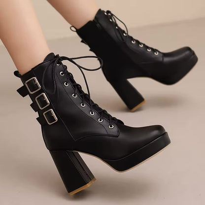 Elvira Chunky Heel Boots