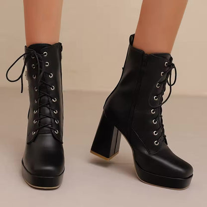 Elvira Chunky Heel Boots