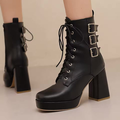 Elvira Chunky Heel Boots