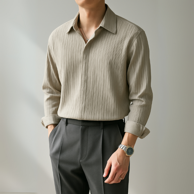 Vito Textured Button-up